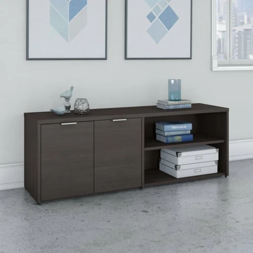 Loarzo White and Wood Undershelf Storage Unit - Image 7