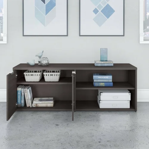Loarzo White and Wood Undershelf Storage Unit - Image 8
