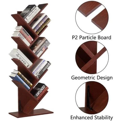 0005266 pibble 9 tier standard bookcase brown