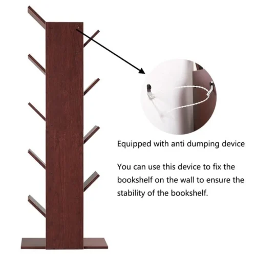 0005267 pibble 9 tier standard bookcase brown