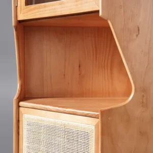 Two-door bar cabinet with compartment and shelf - Image 3