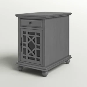 Ahamara Side Table with Storage Natural Wood - Image 12