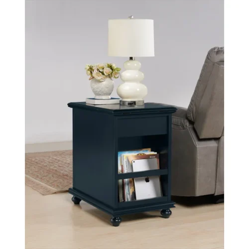 Ahamara Side Table with Storage Natural Wood - Image 14