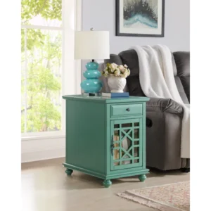 Ahamara Side Table with Storage Natural Wood - Image 17
