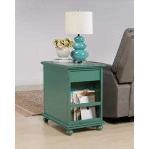 Ahamara Side Table with Storage Natural Wood - Image 18