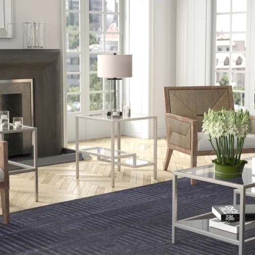 Covino side table with 2 shelves - Image 8