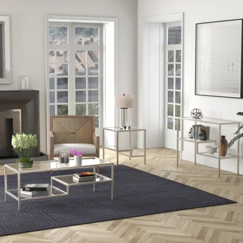 Covino side table with 2 shelves - Image 9