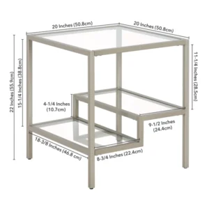 Covino side table with 2 shelves - Image 12