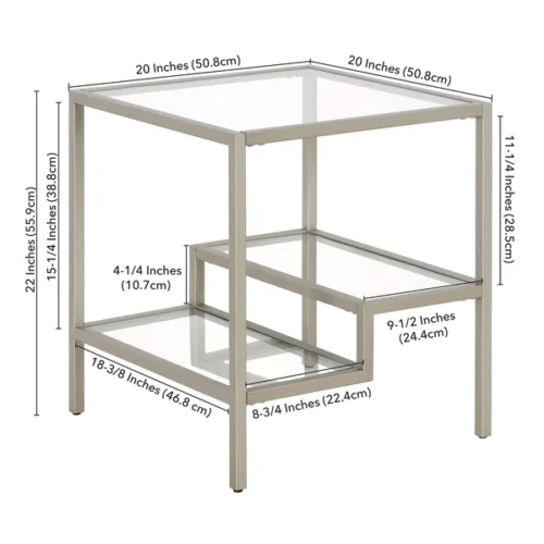 Covino side table with 2 shelves - Image 12