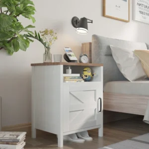 Wafi natural wood side table "2 pieces"