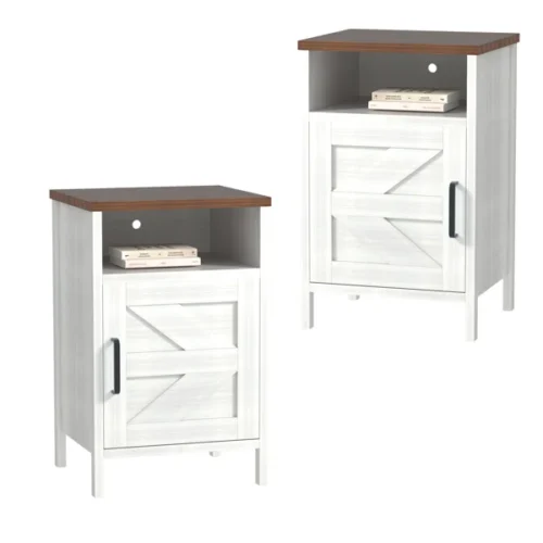 Wafi natural wood side table "2 pieces" - Image 5