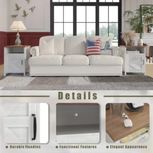 Wafi natural wood side table "2 pieces" - Image 7