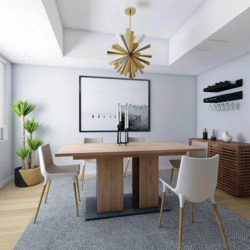0003239 iulia extendable pedestal dining table