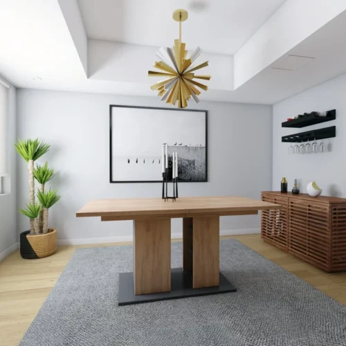 0003240 iulia extendable pedestal dining table
