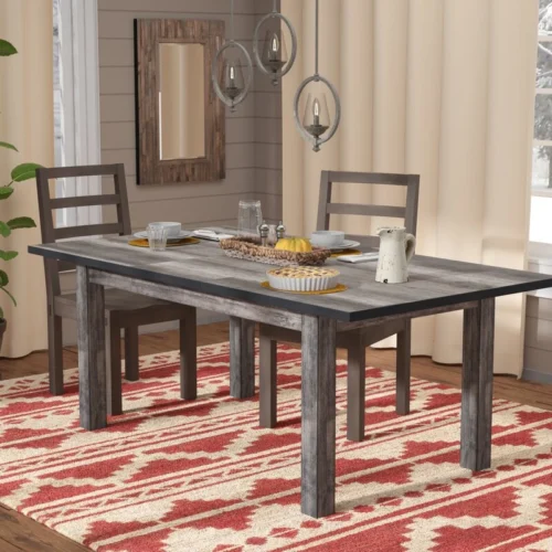 0003256 katarin extendable rubberwood solid wood dining table
