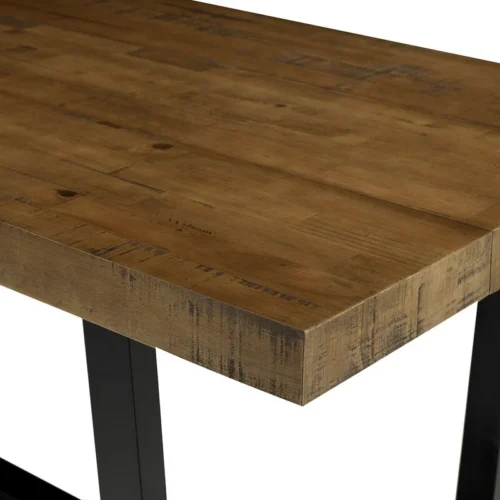 0003267 drishti solid wood trestle dining table