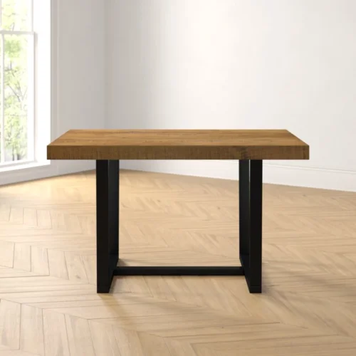 0003274 drishti solid wood trestle dining table