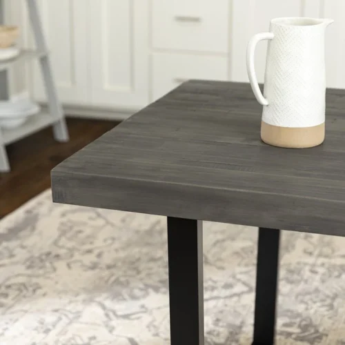 0003279 drishti solid wood trestle dining table