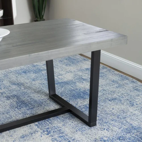 0003282 drishti solid wood trestle dining table