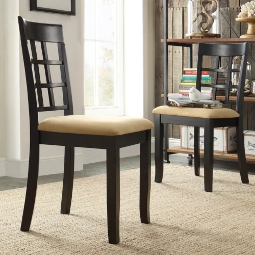 0003412 jilla slat back side chair in black set of 2