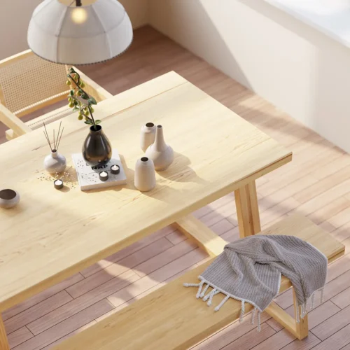 0007798 timiz rectangular dining table