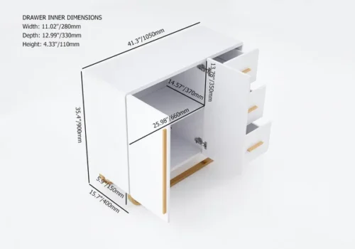 0009417 white sideboard nordic buffet with doors drawers adjustable shelf in small