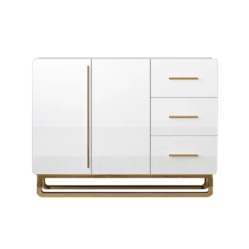 0009423 white sideboard nordic buffet with doors drawers adjustable shelf in small