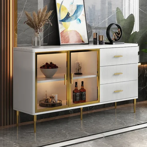 0009473 cofab 59 sideboard sinteredstone top luxury buffet tempered glass doors in large