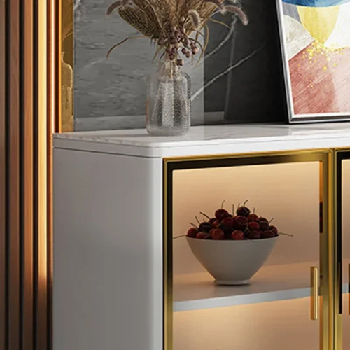 0009476 cofab 59 sideboard sinteredstone top luxury buffet tempered glass doors in large