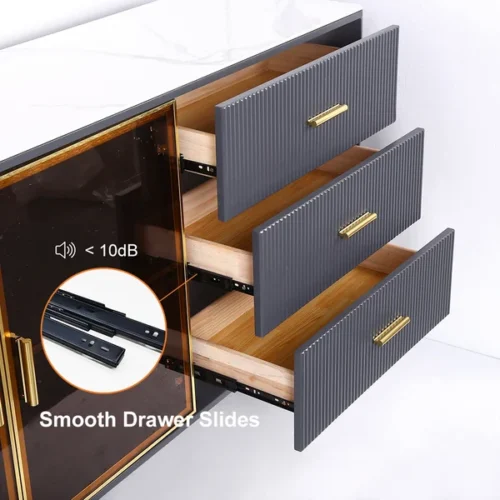 0009483 cofab 59 sideboard sinteredstone top luxury buffet tempered glass doors in large