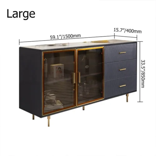 0009486 cofab 59 sideboard sinteredstone top luxury buffet tempered glass doors in large