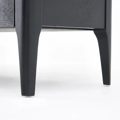 0009511 modern black sideboard buffet sintered stone top drawers2 doors kitchen cabinet