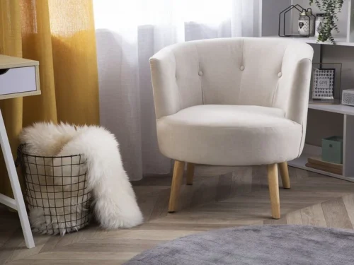 0011361 fabric tub chair off white odenzen