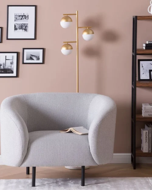 0011454 fabric armchair beige loen