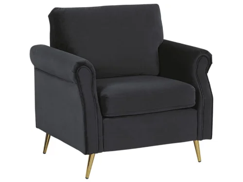 0011471 velvet armchair black vietas
