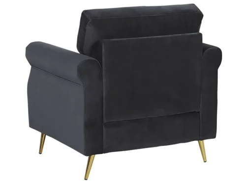 0011473 velvet armchair black vietas