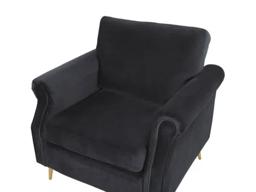 0011474 velvet armchair black vietas