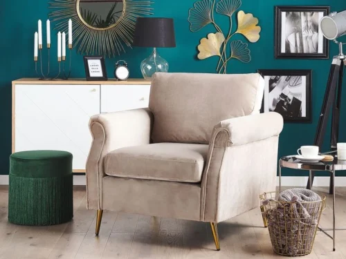 0011479 velvet armchair black vietas