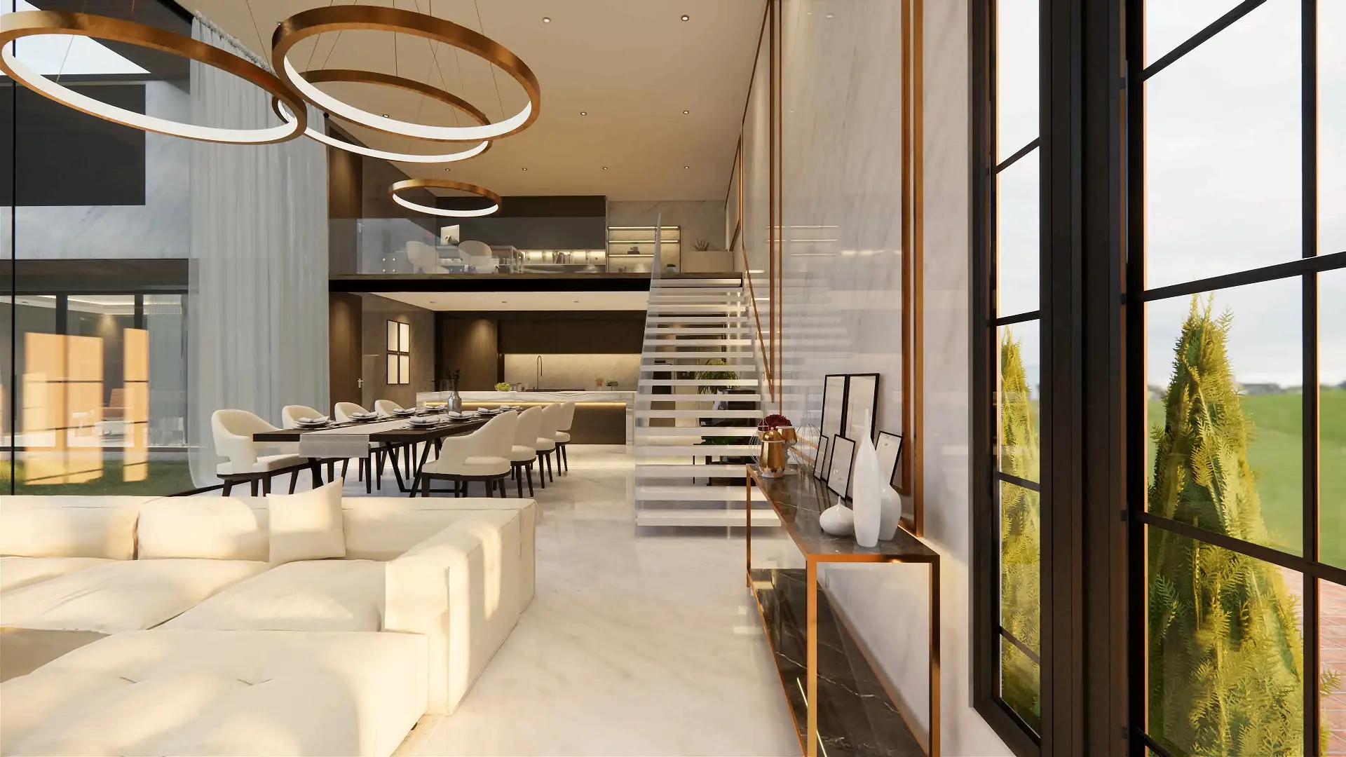 Modern home decor features