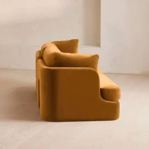 ألوم أريكة بثلاثة مقاعد بتصميم منحني