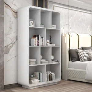 Picanto Natural Wood Bookcase with 4 Shelves - Image 3
