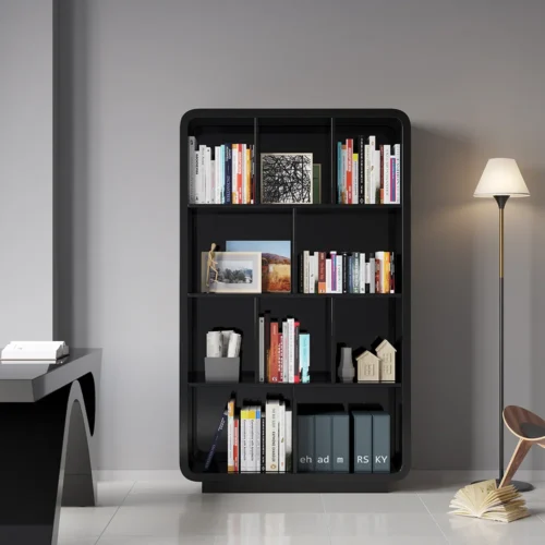 Picanto Natural Wood Bookcase with 4 Shelves - Image 11