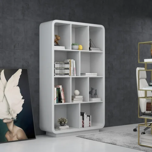 Picanto Natural Wood Bookcase with 4 Shelves - Image 7