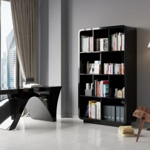 Picanto Natural Wood Bookcase with 4 Shelves - Image 10