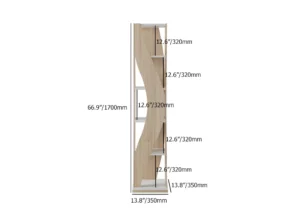 Samura Curved Bookcase in Walnut and Black - Image 12