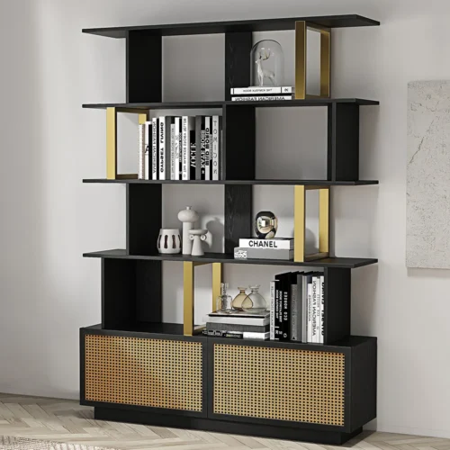Loria multi-purpose natural wood bookcase - Image 3