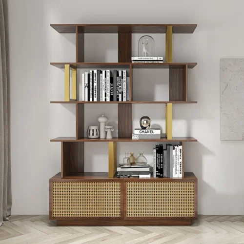 Loria multi-purpose natural wood bookcase - Image 11