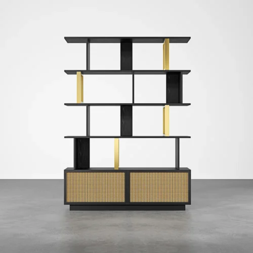 Loria multi-purpose natural wood bookcase - Image 6