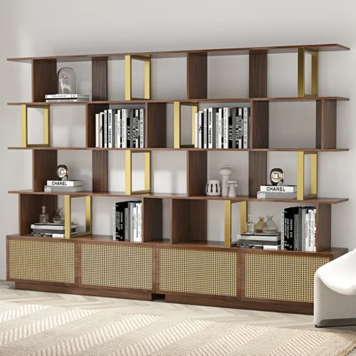 Loria multi-purpose natural wood bookcase - Image 10