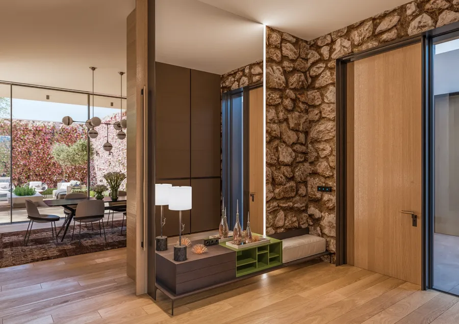 أفكار لتصميم ديكور مدخل منزل أنيق وجذاب يُظهر الترحيب بالضيوف 1 أفكار لتصميم ديكور مدخل منزل أنيق وجذاب يُظهر الترحيب بالضيوف